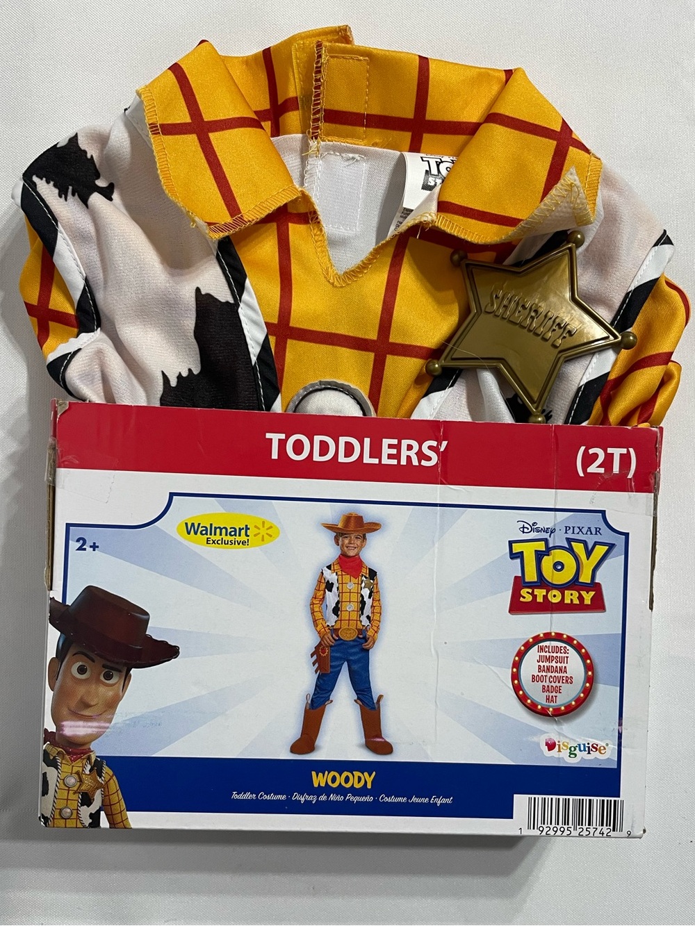 Toddler size 2t Toy Story Woody Costume (Shoe Covers & hat NOT Included) NEW NIP